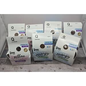 7 L'eggs Silken Mist & Sheer Energy Control Top Pantyhose Sun Beige, Suntan SZ Q